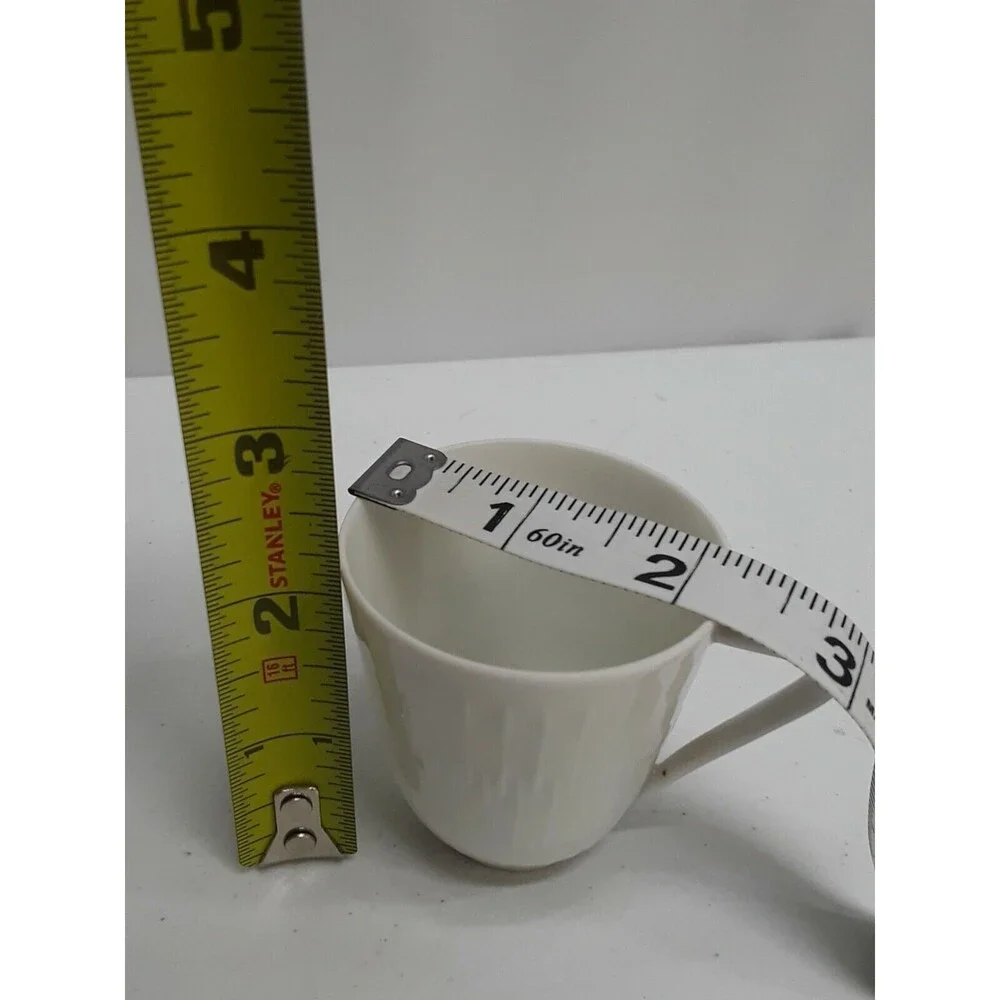 Vtg Hutschenreuther Selb LHS Bavaria Germany APART Demitasse Cup Saucer White